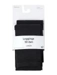 Lindex - 2-Pack Leggings 50 Denier - Retuusid - L