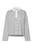 Monki - Long-Sleeved Cotton Polo Top - Polod - M