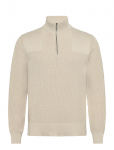 Belstaff - Commander Quarter Zip Jumper Silver Birch - Poolpika lukuga džemprid - XXL