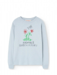 THE ANIMALS OBSERVATORY - Flowers Blue Dof Lonf Sleeve T-Shirt - Pikkade varrukatega T-s&auml;rgid - 6 Y