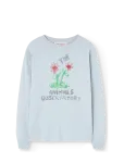 THE ANIMALS OBSERVATORY - Flowers Blue Dof Lonf Sleeve T-Shirt - Pikkade varrukatega T-s&auml;rgid - 6 Y