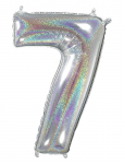 IPK - Number Foil 7 Hologram Silver 70 Cm - Laste s&uuml;nnip&auml;ev - 0