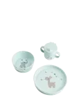 Done By Deer - Foodie Dinner Set W/Suction Celebration Blue - &Otilde;htus&ouml;&ouml;gikomplektid - PLATE:&Oslash; 18X H 3CM.BOWL:&Oslash; 12.5X H 5.5CM.CUP:&Oslash; 8X H 9CM