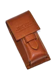 Parker - Parker Leather Pouch For Shaving Brushes- Saddle Brown - Habemeajamispintslid - ONE SIZE
