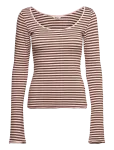 Monki - Long-Sleeved Slim Fit Scoop Neck Top - Pikkade varrukatega - XXS