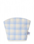 Garbo&Friends - Toiltery Bag, Small, Plaid Sky Blue - Changing Organizers - S