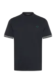 Fred Perry - Jacquard Cuff T-Shirt - L&uuml;hikeste varrukatega - XL
