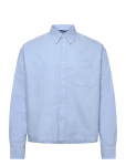 Weekday - Oxford Boxy Shirt - Oxfordi s&auml;rgid - S