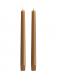 UYUNI Lighting - Led Taper Candle, Wild Honey, Smooth, 2-Pack, 2,3X25 Cm - LED-k&uuml;&uuml;nlad - H25CM