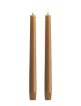 UYUNI Lighting - Led Taper Candle, Wild Honey, Smooth, 2-Pack, 2,3X25 Cm - LED-k&uuml;&uuml;nlad - H25CM