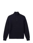 Calvin Klein - Ls Ctn Wool Pnl Stitch Pullover - Poolpika lukuga džemprid - L