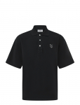 Maison Kitsune - Bold Fox Head Patch Oversize Polo - L&uuml;hikeste varrukatega kootud polos&auml;rgid - S