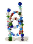 POLSPOTTEN - Candle Holder Beads Multi-Color - K&uuml;&uuml;nlajalad - L33X W12X H38CM