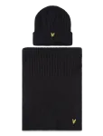 Lyle & Scott - Waffle Scarf And Beanie Set - Kootud m&uuml;tsid - ONE SIZE