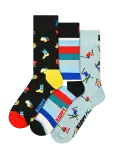 Happy Socks - 3-Pack Skiing Socks - Tavalised sokid - 36-40