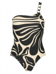 Missya - Capri One Shoulder Aop Swimsuit - Ujumisriided - 44