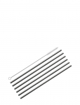 Cilio - Suger&oslash;r St&aring;l 6 Stk. L22,5Cm M/Renseb&oslash;rste, Lige - K&otilde;rred - ONE SIZE
