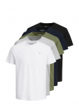 Jack & Jones - Jorjxj Tee Ss Crew Neck 5Pk Mp Noos - L&uuml;hikeste varrukatega - L