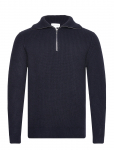 Davida Cashmere - Man Chunky Rib Half Zip - Poolpika lukuga džemprid - S