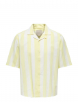 ONLY & SONS - Onstes Rlx Ctn Slub Stripe Ss Shirt - L&uuml;hikeste varrukatega - XXL