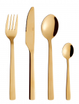 Aida - Raw - Bestik 16 Dele S&aelig;t Guld Farvet Bel&aelig;gning 4 X (Kniv, Ske, Gaffel, Kaffeske) Gave&aelig;ske - S&ouml;&ouml;giriistade komplektid - ONE SIZE