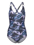 Speedo - Womens Shaping Printed V Neck 1 Piece - Spordi ujumistrikood - 36