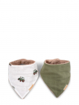 Filibabba - Bandana Bib 2-Pack - Tractor - Pudip&otilde;lled - ONE SIZE