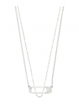 Pilgrim - Instant Necklace, 2-In-1 Set, Silver-Plated - Kett-kaelakeed - ONE SIZE