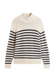 Tommy Hilfiger - Breton Cotton Stripe Mock Neck - K&otilde;rge kaelusega - L
