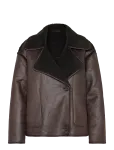 Vila - Vikadera L/S Shearling Jacket - Nahk - 36