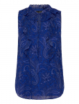 Lauren Ralph Lauren - Paisley Ruffle-Trim Georgette Blouse - Varrukateta - M