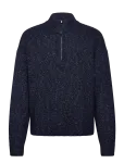 Abercrombie & Fitch - Oct4 Neat Navy Fleck It Qz - K&otilde;rge kaelusega - XL