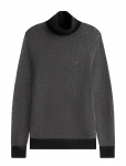 Tommy Hilfiger - Pima Ctn Cash Herringbone Roll - K&otilde;rge kaelusega - XS
