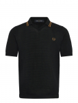 Fred Perry - Pointelle Knitted Shirt - L&uuml;hikeste varrukatega kootud polos&auml;rgid - M