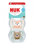 NUK - Perfect Match Air Fox/Bear, Size 0-6 Months - Lutid - 0-6MONTHS