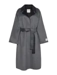 Calvin Klein - Long Wool Wrap Coat Melange Bi-C - Talvemantlid - XXS