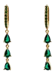Pipol's Bazaar - Sandrine Tres Ear Gold Green - Rippuvad k&otilde;rvar&otilde;ngad - ONE SIZE