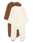 Pippi - Nightsuit W/F -Buttons 2-Pack - Pidžaama kombinesoonid - 86