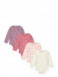 Pippi - Body Ls Ao-Printed (4-Pack) - Pikkade varrukatega - 62
