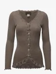 Rosemunde - Rwbabette Silk Ls V-Neck Lace Cardigan - Kardiganid - XS