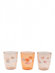 Done By Deer - Yummy Mini Glass 3 Pcs Happy Clouds Papaya - Cups - ONE SIZE