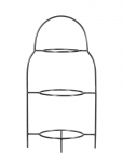 House Doctor - Plate Stand, Hdsana, Silver Finish - Lauan&otilde;ude komplektid - 24.7X17.5X47CM