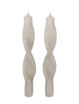 Broste Copenhagen - Twist Taper Candle - Sammask&uuml;&uuml;nlad - H:23CM
