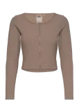 Aim&acute;n - Ribbed Performance Zipped Cardigan - Spordi pikkade varrukatega l&uuml;hikesed topid - XS