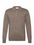 Lindbergh - Ecovero L/S Zip Polo - Pikkade varrukatega kootud polos&auml;rgid - XXL
