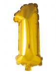 Joker - Foil Balloon Number 1 Gold 86 Cm - Peotarbed - 86 cm