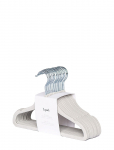 3 Sprouts - 3 Sprouts Velvet Hanger (Set Of 15), Gray - Konksud ja riidepuud - 29.85X0.64X20CM