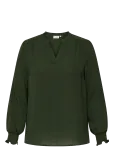 ONLY Carmakoma - Carmetta L/S V-Neck Top Wvn Noos - Pikkade varrukatega - 42