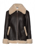 Malina - Alisson Oversized Shearling Jacket - Nahk - L