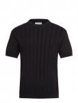 Lindbergh - Knitted S/S O-Neck Tee - L&uuml;hikeste varrukatega - L